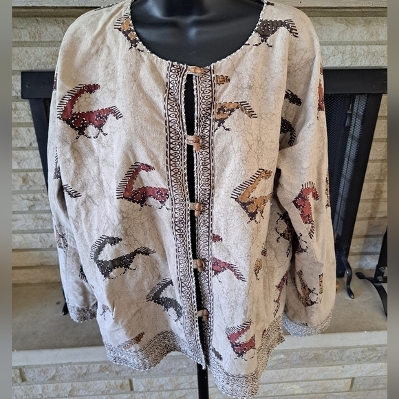 Ann Maurice Jackets & Blazers - Vintage Ann Maurice Women's Large Jacket Wood Toggle Buttons Horse Equestrian